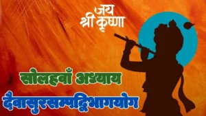 Read more about the article सोलहवाँ अध्यायः दैवासुरसंपद्विभागयोग- श्रीमद् भगवदगीता